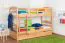 Etagenbett / Stockbett "Easy Premium Line" K19/n inkl. 2 Schubladen und 2 Abdeckblenden, Kopf- und Fußteil mit Löchern, Buche Vollholz massiv Natur - 90 x 200 cm (B x L), teilbar