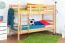 Etagenbett / Stockbett "Easy Premium Line" K20/n, Kopf- und Fußteil gerade, Buche Vollholz massiv Natur - 90 x 200 cm (B X L), teilbar