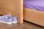 Etagenbett / Stockbett "Easy Premium Line" K18/h inkl. Liegeplatz und 2 Abdeckblenden, Kopfteil mit Löchern, Buche Vollholz massiv Natur - Liegefläche: 90 x 200 cm, teilbar