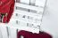 Garderobe Kiefer massiv Vollholz Weiß Junco 345 - Abmessungen: 125 x 50 x 33 cm  (H x B x T)