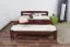 Jugendbett Kiefer Vollholz massiv Nussfarben A5, inkl. Lattenrost - Abmessung 160 x 200 cm (B x L)