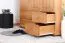 Kleiderschrank Kiefer Vollholz massiv Erlefarben Junco 03 - Abmessungen: 195 x 154 x 60 cm (H x B x T)