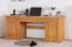 Schreibtisch Kiefer massiv Vollholz Erlefarben Pipilo 19 - Abmessungen: 78 x 182 x 54 cm (H x B x T)