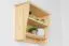 Hängeregal / Wandregal Kiefer massiv Vollholz natur Junco 337 - Abmessung: 48 x 64 x 24 cm (H x B x T)