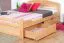 Jugendbett "Easy Premium Line" K5, inkl. 2 Schubladen und 1 Abdeckblende, 140 x 200 cm Buche Vollholz massiv Natur, inkl. Lattenrost