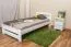 Einzelbett / Gästebett Kiefer Vollholz massiv weiß lackiert A7, inkl. Lattenrost - Abmessungen: 90 x 200 cm