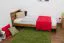 Kinderbett / Jugendbett Kiefer Vollholz massiv Eichefarben A24, inkl. Lattenrost - Abmessung 90 x 200 cm 