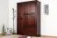 Kleiderschrank Kiefer Vollholz massiv Walnussfarben Junco 06 - Abmessung: 195 x 135 x 59 cm (H x B x T)