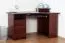 Schreibtisch Kiefer massiv Vollholz Walnussfarben Junco 185 - Abmessungen: 74 x 138 x 83 cm (H x B x T)