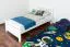 Kinderbett / Jugendbett Kiefer massiv Vollholz weiß 68, inkl. Lattenrost - Abmessung 90 x 200 cm