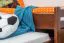 Kinderbett / Jugendbett "Easy Premium Line" K1/2h inkl. 2. Liegeplatz und 2 Abdeckblenden, 90 x 200 cm Buche Vollholz massiv dunkelbraun lackiert