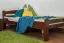 Jugendbett "Easy Premium Line" K4, 120 x 200 cm Buche Vollholz massiv dunkelbraun lackiert