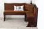 Eckbank Kiefer massiv Vollholz Walnussfarben Junco 244 - Abmessungen: 85 x 110 x 150 cm (H x B x L)