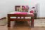Einzelbett "Easy Premium Line" K8, Buche Vollholz massiv dunkelbraun lackiert - Maße: 90 x 200 cm