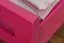 Kinderbett / Jugendbett "Easy Premium Line" K8, Buche Vollholz massiv rosa lackiert - Liegefläche: 90 x 200 cm