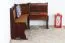 Eckbank Kiefer massiv Vollholz Walnussfarben Junco 244 - Abmessungen: 85 x 110 x 150 cm (H x B x L)
