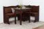 Eckbank Kiefer massiv Vollholz Walnussfarben Junco 244 - Abmessungen: 85 x 110 x 150 cm (H x B x L)