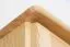 Kleiderschrank Holz natur 016 - Abmessung 190 x 133 x 60 cm (H x B x T)