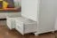 Kleiderschrank Kiefer Vollholz massiv weiß lackiert 012 - Abmessung 190 x 80 x 60 cm (H x B x T)