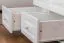 Kleiderschrank Kiefer Vollholz massiv weiß lackiert 012 - Abmessung 190 x 80 x 60 cm (H x B x T)