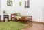 Kinderbett / Jugendbett "Easy Premium Line" K1/2n, Buche Vollholz massiv kirschrot lackiert - Liegefläche: 90 x 200 cm