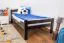 Einzelbett "Easy Premium Line" K1/2n, Buche Vollholz massiv schokobraun lackiert - Liegefläche: 90 x 200 cm