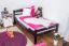 Einzelbett "Easy Premium Line" K1/2n, Buche Vollholz massiv schokobraun lackiert - Liegefläche: 90 x 200 cm
