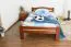 Jugendbett "Easy Premium Line" K4, 120 x 200 cm Buche Vollholz massiv kirschrot lackiert