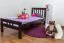 Kinderbett / Jugendbett "Easy Premium Line" K8, Buche Vollholz massiv schokobraun lackiert - Liegefläche: 90 x 200 cm