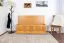 Sitzbank mit Stauraum Kiefer massiv Vollholz Erlefarben 179 – Abmessungen: 50 x 154 x 46 cm (H x B x T)