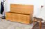 Sitzbank mit Stauraum Kiefer massiv Vollholz Erlefarben 179 – Abmessungen: 50 x 154 x 46 cm (H x B x T)