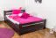 Jugendbett "Easy Premium Line" K4, inkl. 2 Schubladen und 1 Abdeckblende, 140 x 200 cm Buche Vollholz massiv schokobraun lackiert
