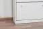 Schuhschrank 001 Kiefer massiv Vollholz weiß lackiert - Abmessung 150 x 72 x 29 cm (H x B x T)