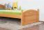 Kinderbett / Jugendbett Kiefer massiv Vollholz Erlefarben 82, inkl. Lattenrost - 100 x 200 cm (B x L)