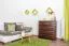 Kommode Kiefer massiv Vollholz Nussfarben 013 - Abmessung 100 x 100 x 42 cm (H x B x T)