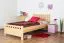 Kinderbett / Jugendbett Kiefer massiv Vollholz natur 68, inkl. Lattenrost - 100 x 200 cm (B x L)