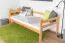 Bequemes Jugendbett, schlichtes Kinderbett "Easy Premium Line" K34, Buche Vollholz massiv Natur, Liegefläche 90 x 200 cm, inkl. Rollrost und Seitenbalken