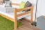 Bequemes Jugendbett, schlichtes Kinderbett "Easy Premium Line" K34, Buche Vollholz massiv Natur, Liegefläche 90 x 200 cm, inkl. Rollrost und Seitenbalken