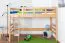 Kinderbett / Hochbett "Easy Premium Line" K22/n, Buche Vollholz massiv Natur - Liegefläche: 90 x 200 cm