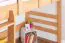 Kinderbett / Hochbett "Easy Premium Line" K22/n, Buche Vollholz massiv Natur - Liegefläche: 90 x 200 cm