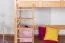 Kinderbett / Hochbett "Easy Premium Line" K22/n, Buche Vollholz massiv Natur - Liegefläche: 90 x 200 cm