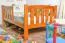 Kinderbett / Juniorbett Kiefer massiv Vollholz Eichefarben 96, inkl. Lattenrost - 90 x 160 cm (B x L)