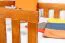 Kinderbett / Juniorbett Kiefer massiv Vollholz Eichefarben 96, inkl. Lattenrost - 90 x 160 cm (B x L)