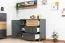 Kommode Vaitele 12, Farbe: Anthrazit Hochglanz / Walnuss - 88 x 106 x 45 cm (H x B x T)
