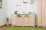Geräumige Kommode Ainsa 16 in Eiche Braun, mit 4 Einlegeböden, 80 x 150 x 40 cm, 2 Türen, 3 Schubladen, 1 Ablagefläche, Metallgriffe
