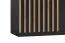 Kommode Cikarang 01, Farbe: Schwarz / Eiche - Abmessungen: 100 x 140 x 40 cm (H x B x T)