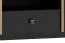 TV-Unterschrank Cikarang 09, Farbe: Schwarz / Eiche - Abmessungen: 43 x 140 x 50 cm (H x B x T)
