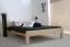 Futonbett / Massivholzbett Kiefer Vollholz massiv natur A1, inkl. Lattenrost - Abmessung 160 x 200 cm