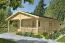 Ferienhaus Kreuzkamp 01 inkl. Fußboden - 70 mm Blockbohlenhaus, Grundfläche: 47,5 m², Satteldach
