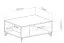 Couchtisch Riemst 14, Farbe: Eiche / Schwarz - Abmessungen: 90 x 70 x 39 cm (B x T x H)